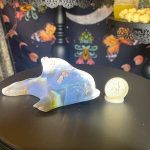 Orca agate crystal dolphin 🐬